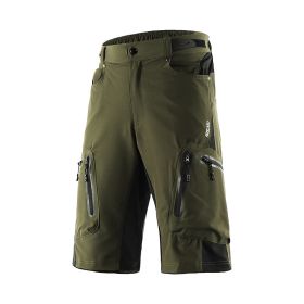 Outdoor Mountaineering Downhill Off Road Mountain Bike Five Point Cycling Shorts (Option: Army Green-Asian Size XL)