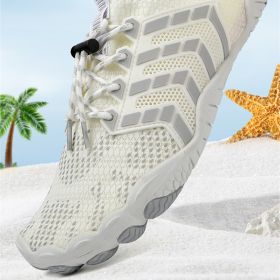 Men's And Women's Non-slip Five-finger Mountaineering Fitness Shoes (Option: D025 White-41)