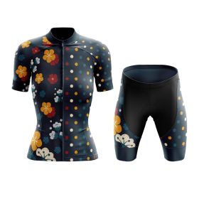 Summer Short-sleeved Cycling Jersey Suit Mountain Bike (Option: Top and shorts-M)