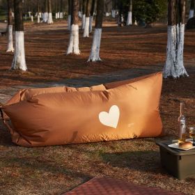 Outdoor Camping Equipment Inflatable Sofa Portable (Option: Milk tea love)