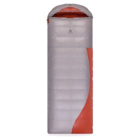 Outdoor Camping Envelope Down Sleeping Bag (Option: Orange grey-600g White goose down)