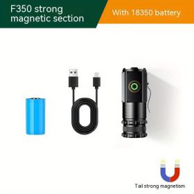 Rechargeable Super Bright Flashlight with Magnet - 15,000 Lumens for Outdoor and Indoor Use (size: Strong Magnetic Set)