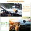 Portable Car Heater 2 In 1 Heating Cooling Fan Rotatable Demister Defroster with 4.92ft Cord