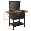 Outdoor Patio Pool Party Ice Drink Bar Table Cooler Trolley