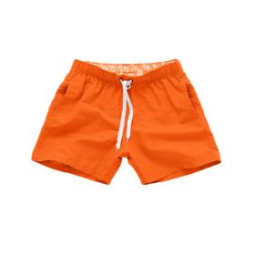 Beach Pants Men's Shorts Summer Surf Pants (Option: Orange-3XL)