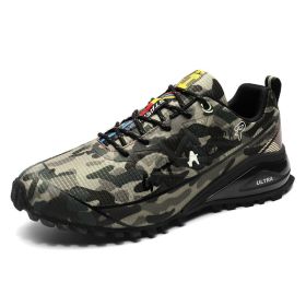 Men's Outdoor Off-road Running Shoes Air Cushion Mountaineering (Option: Camouflage-46)